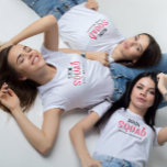 bruid squad modern roze Bachelorette Bruidsmeisje T-shirt<br><div class="desc">bruid squad modern roze</div>