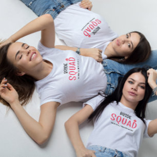bruid squad modern roze Bachelorette Bruidsmeisje T-shirt