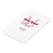 Bruid squad naam toevoegen monogram bruidsmeisje r magneet (Linkerzijde)