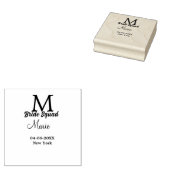 Bruid squad naam toevoegen monogram bruidsmeisje r rubberstempel (Gestempeld)