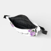 Bruid Squad Paarse Bloemen Gouden Glitter Geo Heuptasje (Open)