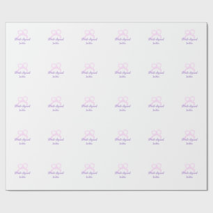 Bruid squad roze glitter boog ster bruidsmeisje na cadeaupapier