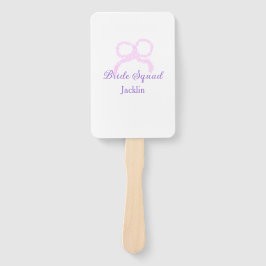 Bruid squad roze glitter boog ster bruidsmeisje na handwaaier