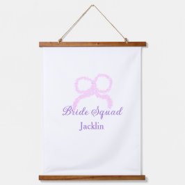 Bruid squad roze glitter boog ster bruidsmeisje na hangend wandkleed