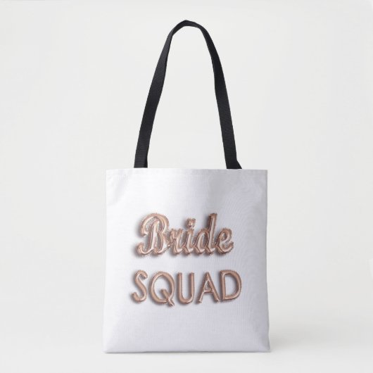 Bruid squad roze goud witte vrijgezellenfeest tote bag (Voorkant)