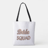 Bruid squad roze goud witte vrijgezellenfeest tote bag (Achterkant)