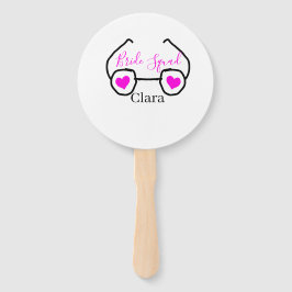 Bruid squad roze zwarte Googles hart bruidsmeisje Handwaaier