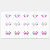 Bruid squad roze zwarte Googles hart bruidsmeisje Labels (Vel)