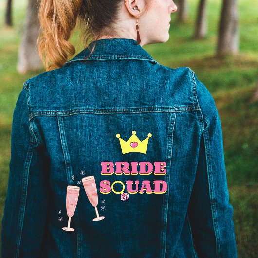 bruid squad schattig bruidsmeisje vrouwen denim jacket