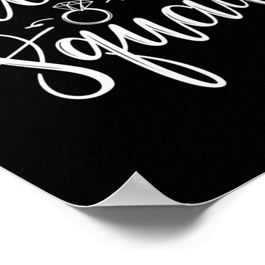 Bruid Squad Trouwteam Bruids Bachelorette Party Poster (Hoek)