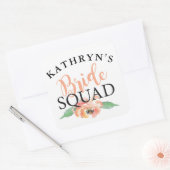 Bruid Squad Vrijgezellenfeest Stickers Floral Cora (Envelop)