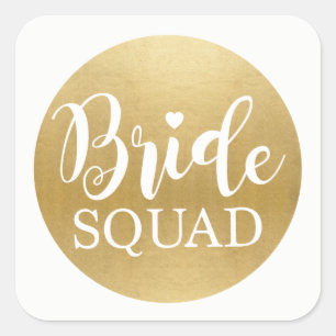 Bruid Squad Vrijgezellenfeest Stickers Gouden Brui