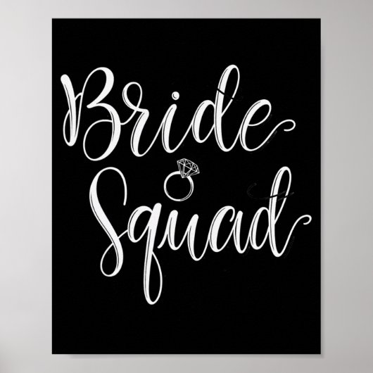 Bruid Squad Wedding Bruids Squad Party Bachelorett Poster (Voorkant)