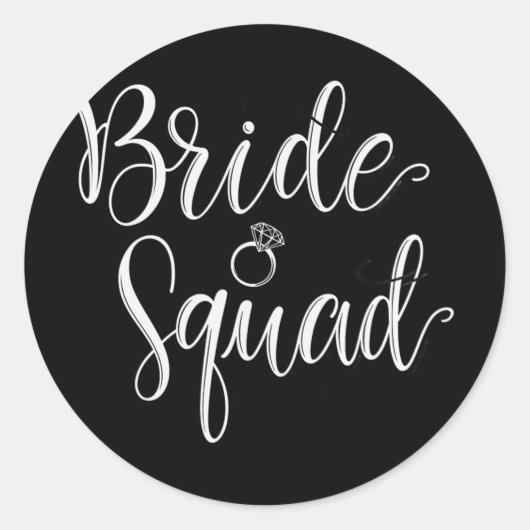 Bruid Squad Wedding Bruids Squad Party Bachelorett Ronde Sticker (Voorkant)