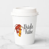 Bruid Stam Afscheidscadeau Zeekreeft Maatwerk Papieren Bekers (Achterkant)