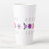 Bruid Stam Bloemige Bruid Kip Cadeau Latte Mok (Voorkant)