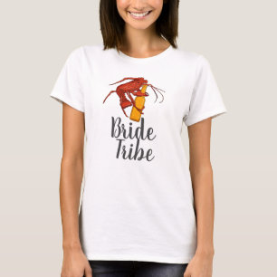 Bruid Stam Bruidsfeest Party Kreeft Maatwerk T-shirt