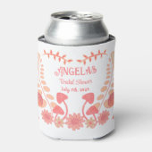 Bruid Stam Bruidsmeisjes Jonggezellen Roze Paddens Blikjeskoeler (Blikje Voorkant)