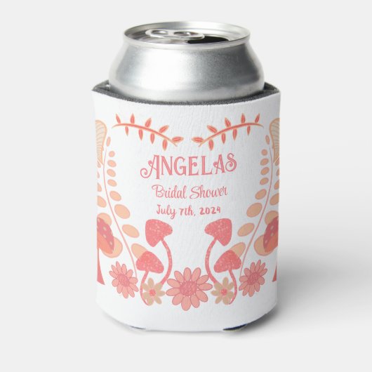 Bruid Stam Bruidsmeisjes Jonggezellen Roze Paddens Blikjeskoeler (Blikje Achterkant)