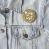 Bruid stam bruiloft cadeau speld goud ronde button 5,7 cm (In situ)