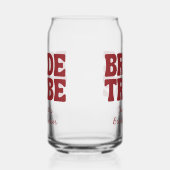 Bruid Stam Burgundy Bruidsuitnodiging Blikvorm Glas (Links)