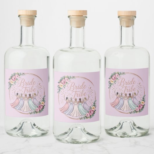 Bruid Stam Custom Naam Bachelorette Feestje Likeurfles Etiket (Flessen)