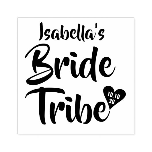 Bruid Stam Date Hart Persoonlijk Rubberstempel (Afrduk)