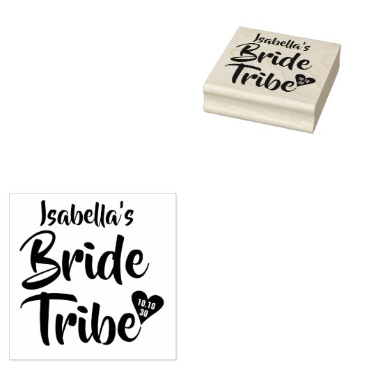 Bruid Stam Date Hart Persoonlijk Rubberstempel (Gestempeld)