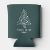 Bruid Stam Elegante Smaragd Witte Boom Custom Blikjeskoeler (Achterkant)