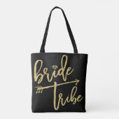 Bruid stam gouden diamanten bruiloftsfeest tote ta bag (Achterkant)