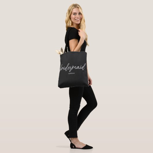 Bruid Stam | Huwelijk Bruid Modern Monogram Tote Bag (Op model)