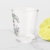 Bruid stam lavendel eucalyptus groen wedding shot glas (Rechts)