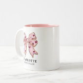 Bruid Stam Mok Roze Aangepast Bruiloft Geschenk vo (Voorkant links)