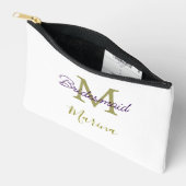 Bruid stam monogram bruiloft eenvoudig goud p etui (Open)