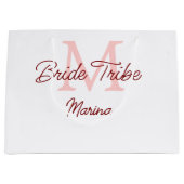 Bruid stam monogram rode bruiloft bescheiden mini groot cadeauzakje (Voorkant)