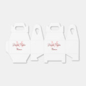 Bruid stam monogram rode bruiloft shower eenvoudig bedankdoosjes (Uitgevouwen)