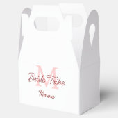 Bruid stam monogram rood bruidsfeest eenvoudig min bedankdoosjes (Geopend)