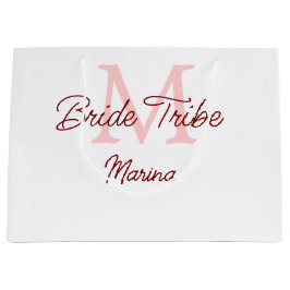 Bruid stam monogram rood bruiloft bruidsshower een groot cadeauzakje