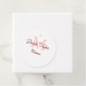 Bruid stam monogram rood bruiloft eenvoudig mini bedankjes labels (In situ)