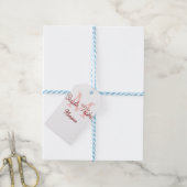 Bruid stam monogram rood bruiloft feest eenvoudig cadeaulabel (Met Touw)