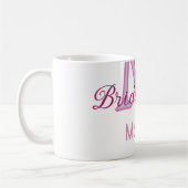 Bruid stam monogram roze bruiloft bruidsshower een koffiemok (Links)