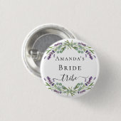 Bruid stam paarse violette eucalyptus groen ronde button 3,2 cm (Voorkant /achterkant)