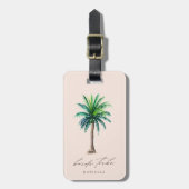 Bruid Stam Palmboom Bruidsmeisje Bagage Label (Voorkant verticaal)