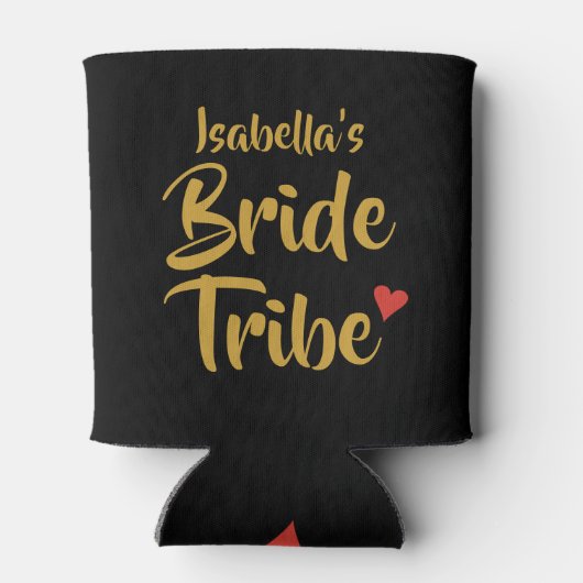 Bruid Stam Rode Hart Bruiloft Feest Blikjeskoeler (Achterkant)