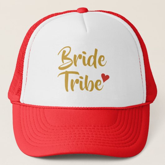 Bruid Stam Rode Hart Trucker Pet (Voorkant)