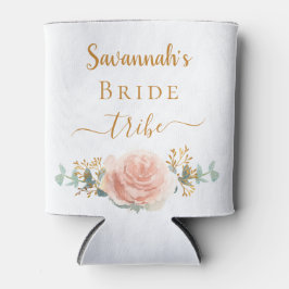 Bruid stam roze goud bloemige eucalyptus groen blikjeskoeler