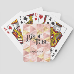 Bruid Stam Roze Goud Harlekijn Diamant Bruidsmeisj Pokerkaarten