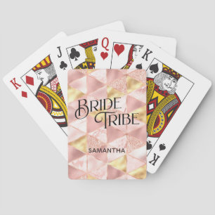 Bruid Stam Roze Goud Harlekijn Diamant Bruidsmeisj Pokerkaarten