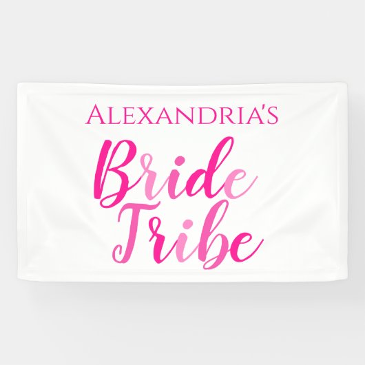Bruid Stam Roze Moderne Meisjes Voor Het Echt Bed Spandoek (Horizontaal)