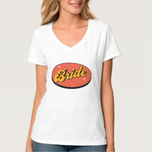 Bruid Stam T-Shirt Jonggezellen Retro Bruid